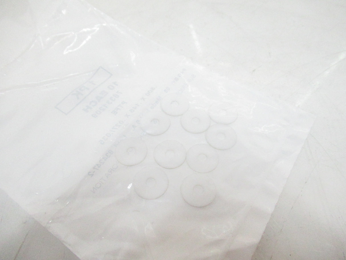 78331209 PTFE Plastic Washer For Number 5 Screw Size, Lot Of 10