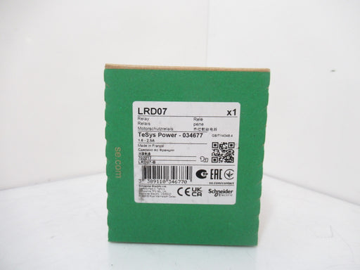 Schneider Electric LRD07 TeSys Deca, Thermal Overload Relay 1.6 To 2.5 A, 3 Pole