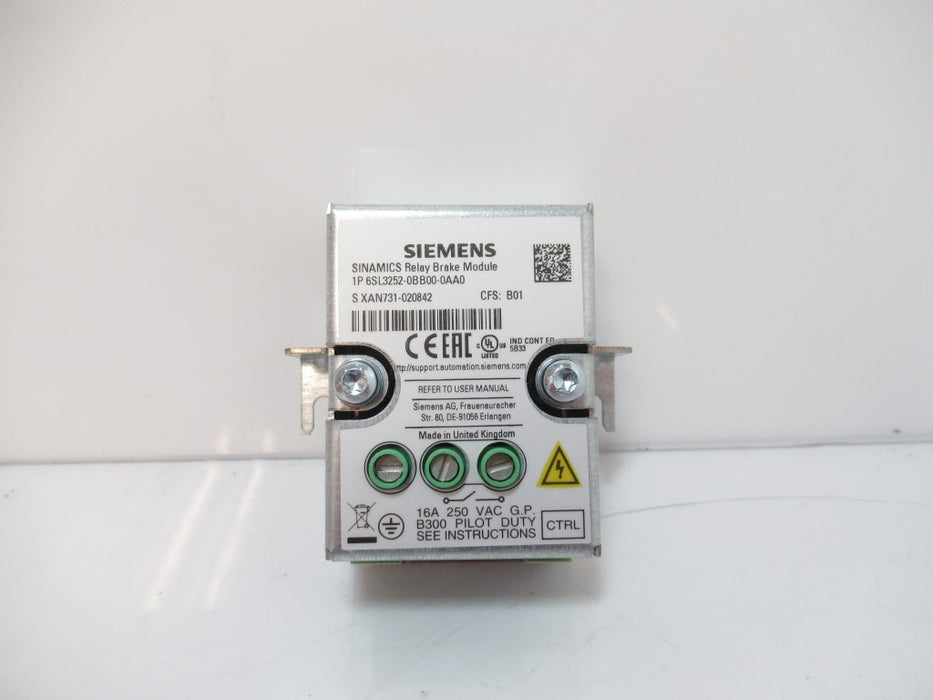 Siemens 6SL3252-0BB00-0AA0 Sinamics Relay Brake Module
