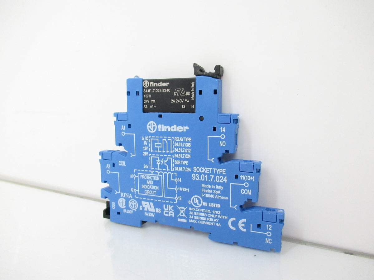 Interface Module 24v Finder 38.81.7.024.8240 SSR Interface Module, 24V DC Input ...