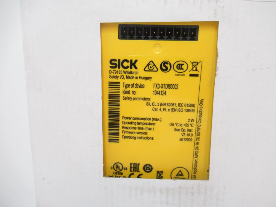 Sick FX3-XTDI8002 Safety Controllers Flexi Soft 8-Safety Input