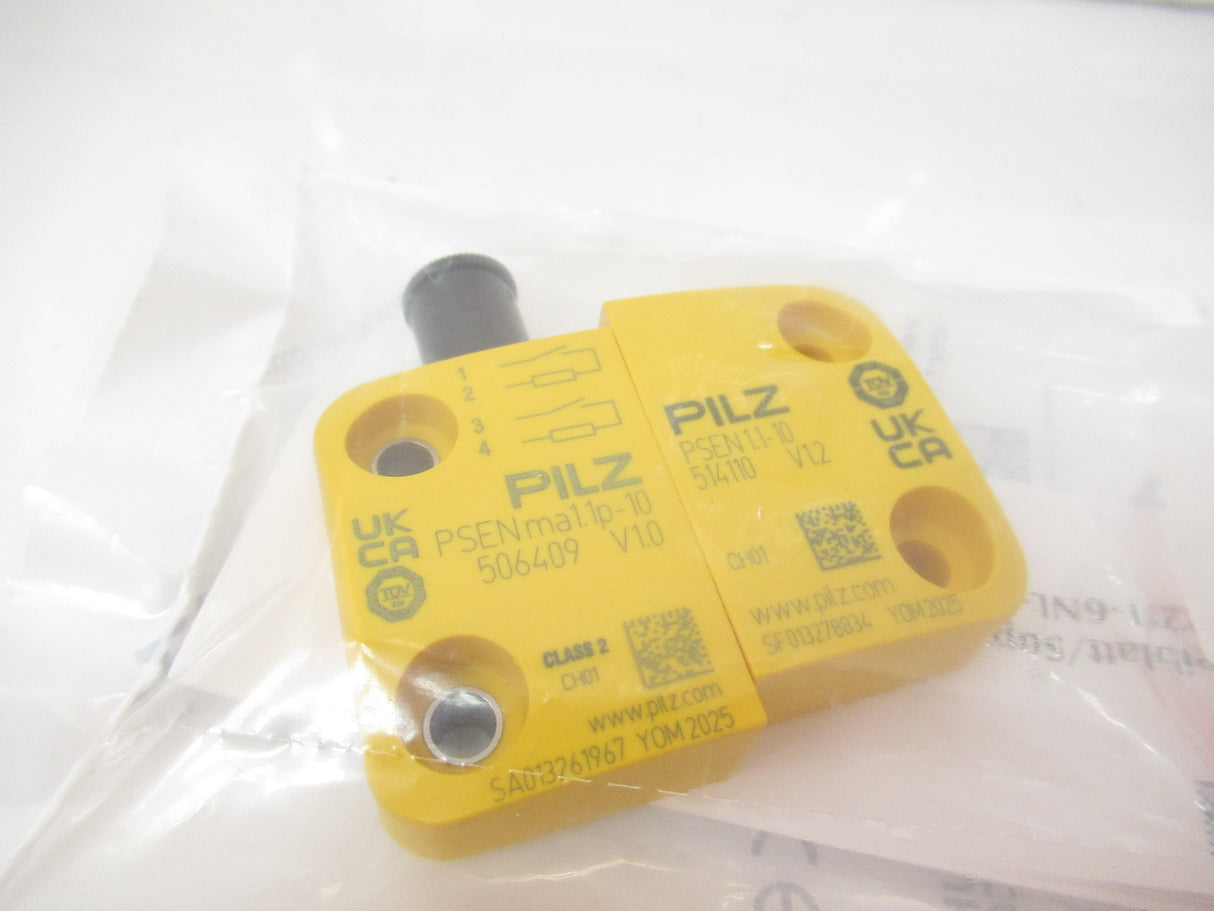Pilz 506411 PSEN ma1.1p-10/PSEN1.1-10 Magnetic Safety Switch, 4-Pin M8 Connector
