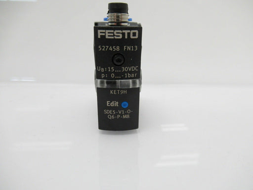 Festo 527458 SDE5-V1-0-Q6-P-M8 Pressure Sensor