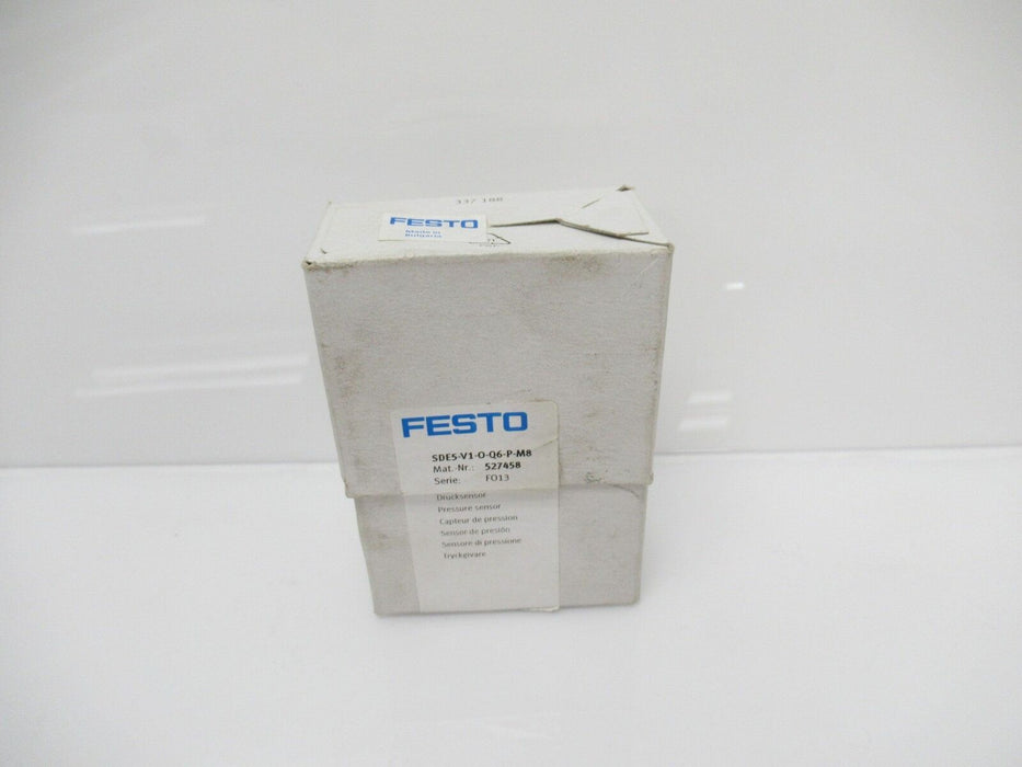 Festo 527458 SDE5-V1-0-Q6-P-M8 Pressure Sensor