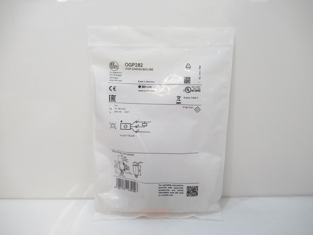 OGP282 Ifm Electronic Retro-Reflective Sensor M12 Connector New In Bag