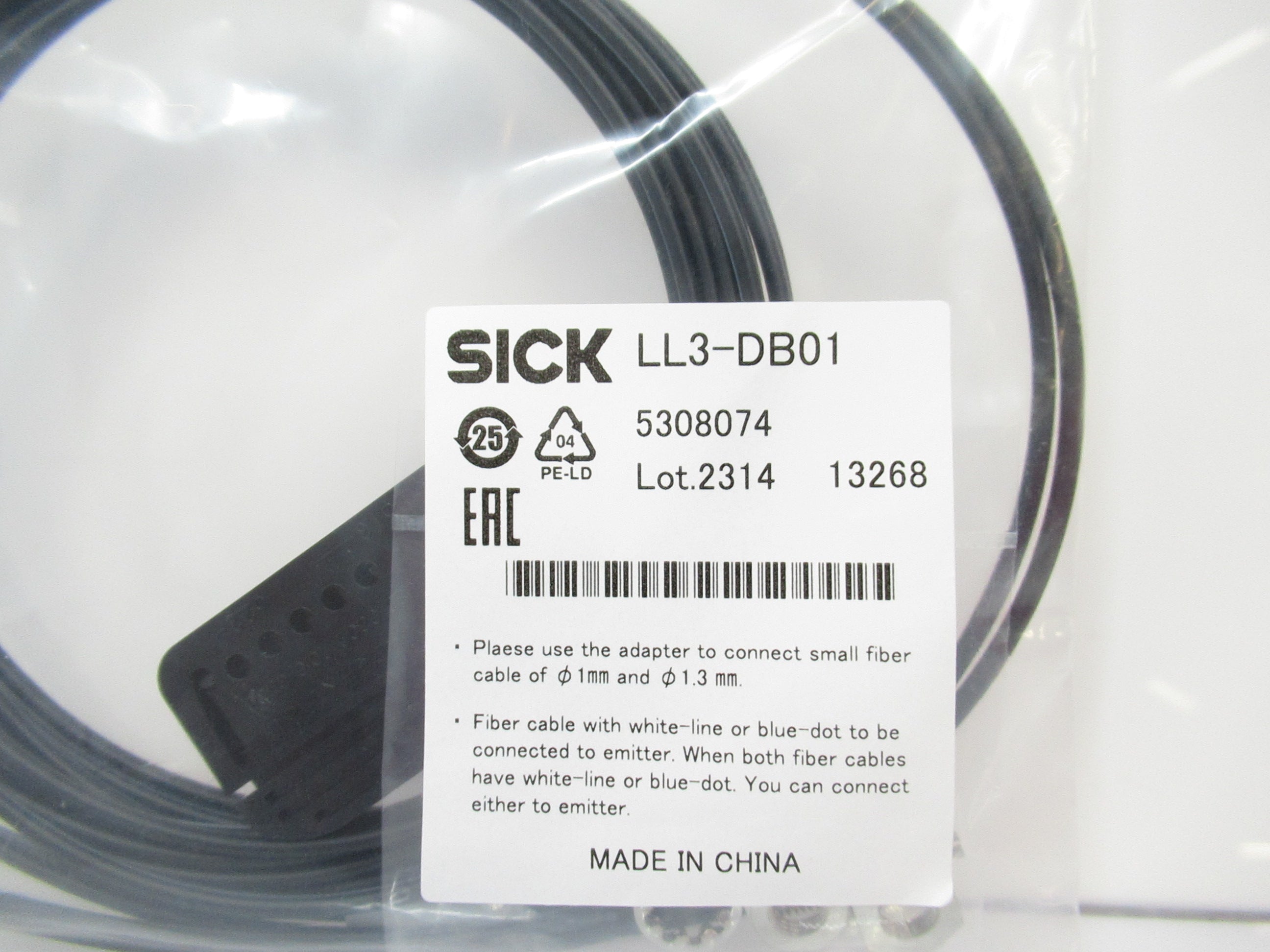 SICK LL3-DB01 Fiber Optic Sensor – New In Box