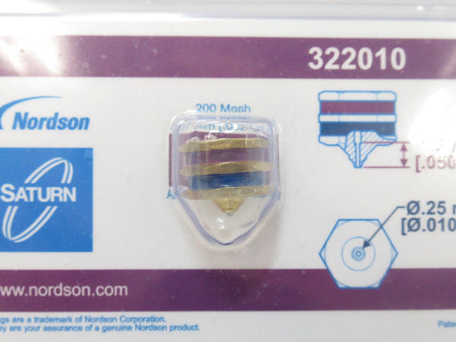 Nordson 322010 Saturn Nozzle Single Orifice Precision 1.3 mm, 0.25 mm