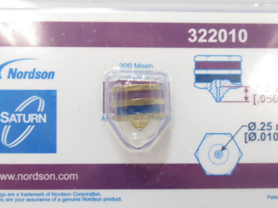 Nordson 322010 Saturn Nozzle Single Orifice Precision 1.3 mm, 0.25 mm