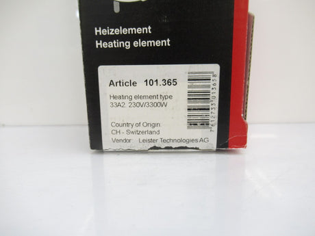 Leister 101.365 Cartridge Heating Element, 230V/3300W