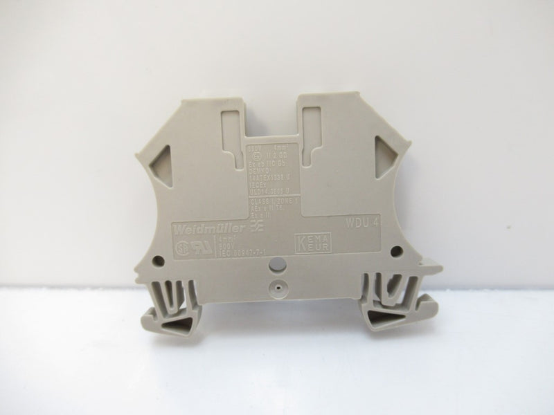 Weidmuller WDU4 1020100000 Terminal Block, 1 Pole, 4 mm, 600V, AWG 26 ...