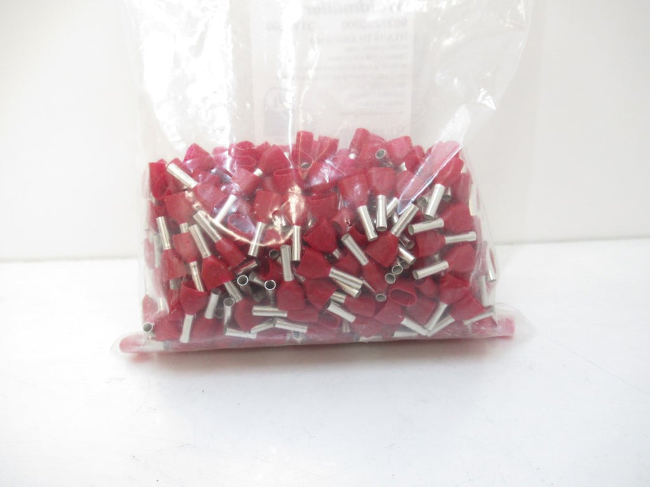 Weidmuller 9037290000 H1,5/16 ZH AWG16 Red Ferrule For STR CU Wire, Pack Of 500