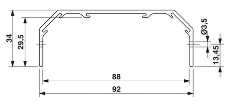 Phoenix Contact 2200312 Covering Hood - UM-PRO A/U 92 CM, 100cm Long