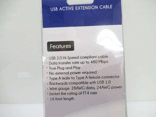 Phantom USB-E16 Cables USB 2.0 Active Extension Cable