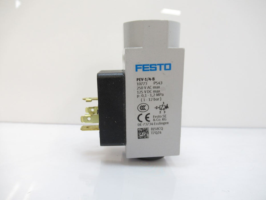 Festo PEV-1/4-B 10773 Pressure Switch 250V AC / 125V DC Max