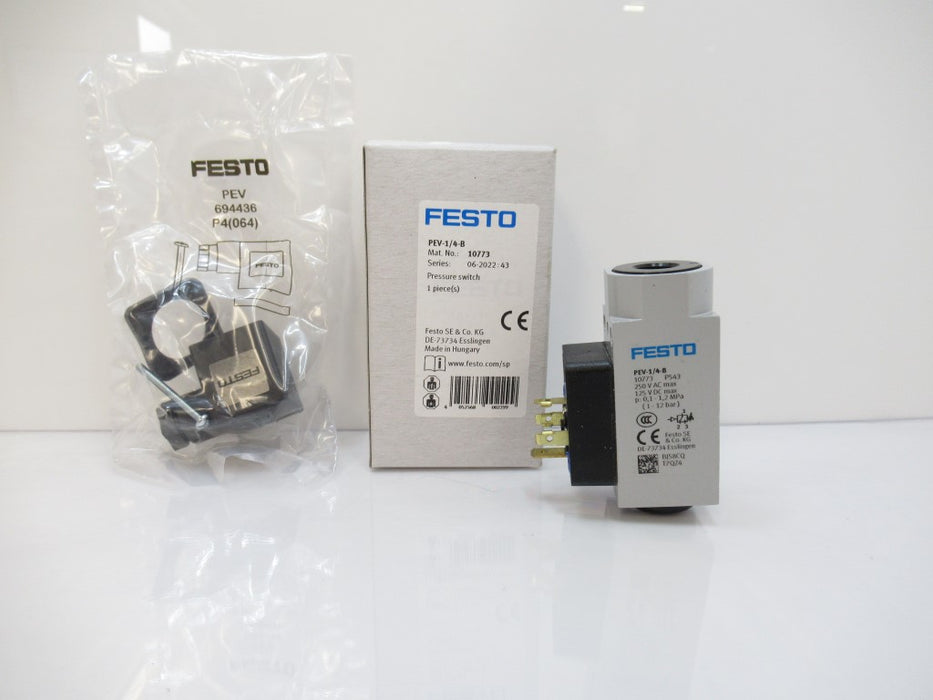 Festo PEV-1/4-B 10773 Pressure Switch 250V AC / 125V DC Max ...