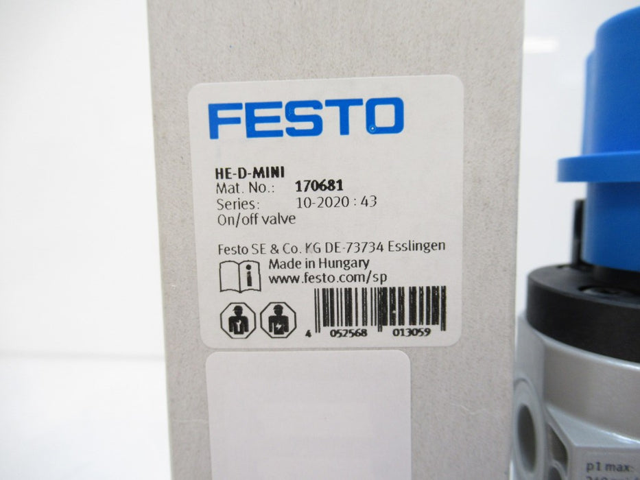 Festo HE-D-MINI 170681 On/Off Valve