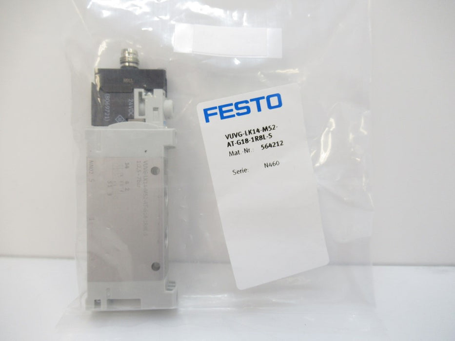 Festo VUVG-LK14-M52-AT-G18-1R8L-S Solenoid Valve 56421