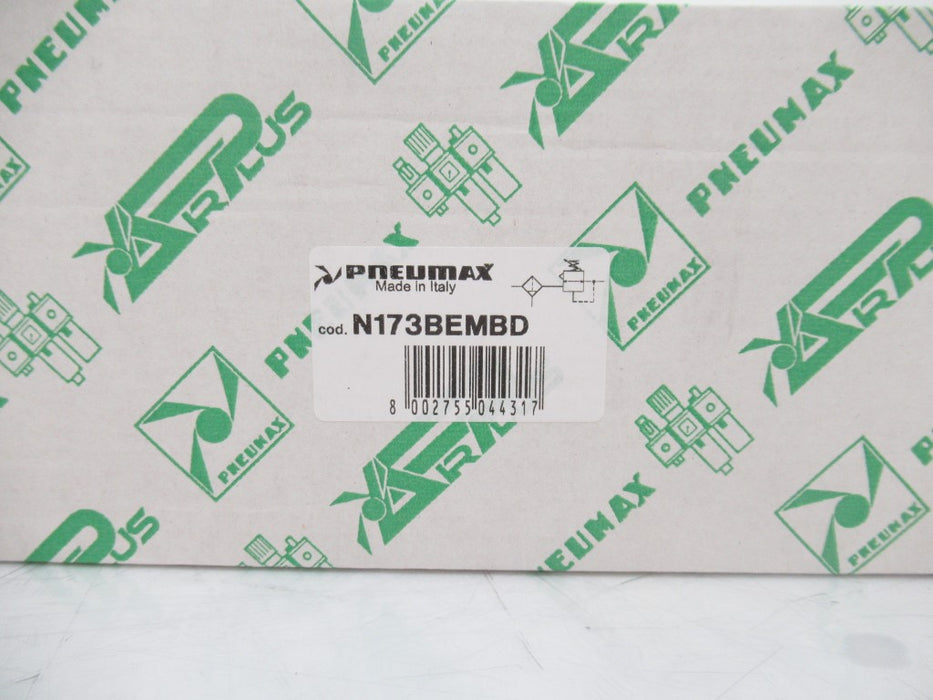 Pneumax N173BEMBD Filter-Regulator 0.5 in 20 Microns Size 3 Manual Drain