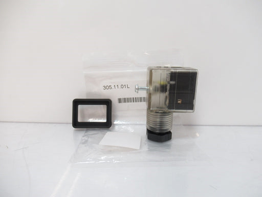 Pneumax 305.11.01L Connector For 22 mm 24V AC/DC, Led