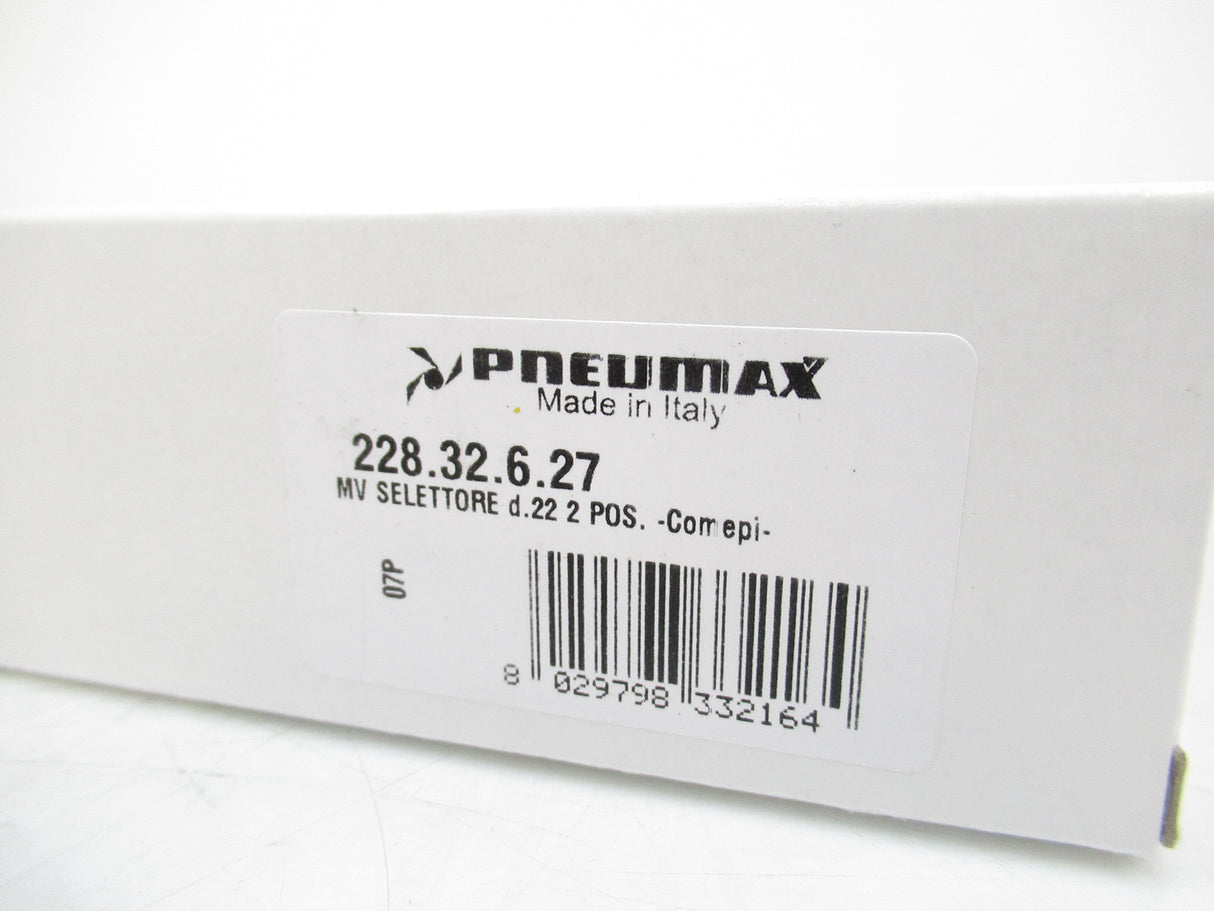 Pneumax 228.32.6.27 Manually Actuated Pneumatic Valve, 540 NL/min