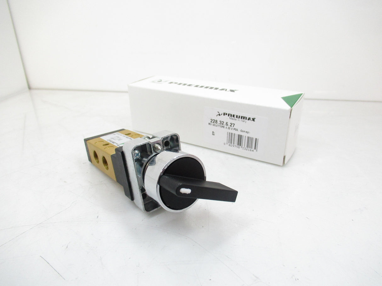 Pneumax 228.32.6.27 Manually Actuated Pneumatic Valve, 540 NL/min