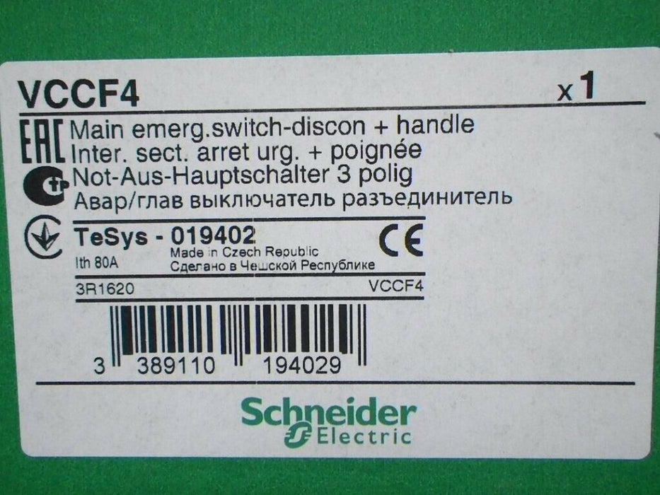 Schneider Electric VCCF4 Tesys Vario Emergency Stop Switch Disconnector