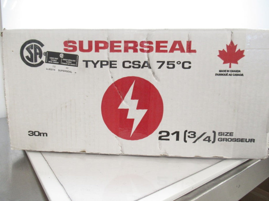 Superseal SFT4-075 Hydrotite Flexible Liquid-Tight Conduit Steel 3/4 in 30m