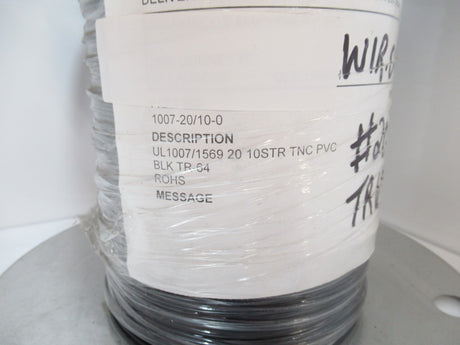 Anixter 1007-20/10-0 Wire 20 AWG 10 Strands UL 300V PVC Black, 600M Long