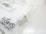 CAT6AS-01WH CAT6A SSTP 10GB Shielded Ethernet Molded Patch Cable, 1FT