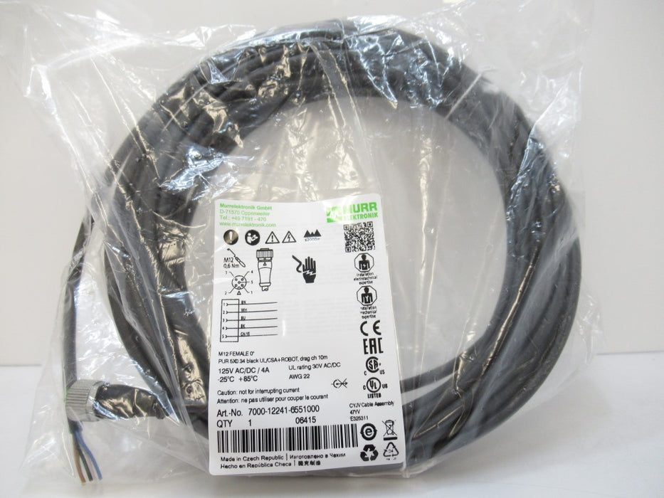 MurrElektronik 7000-12241-6551000 GmbH M12 Female With Cable