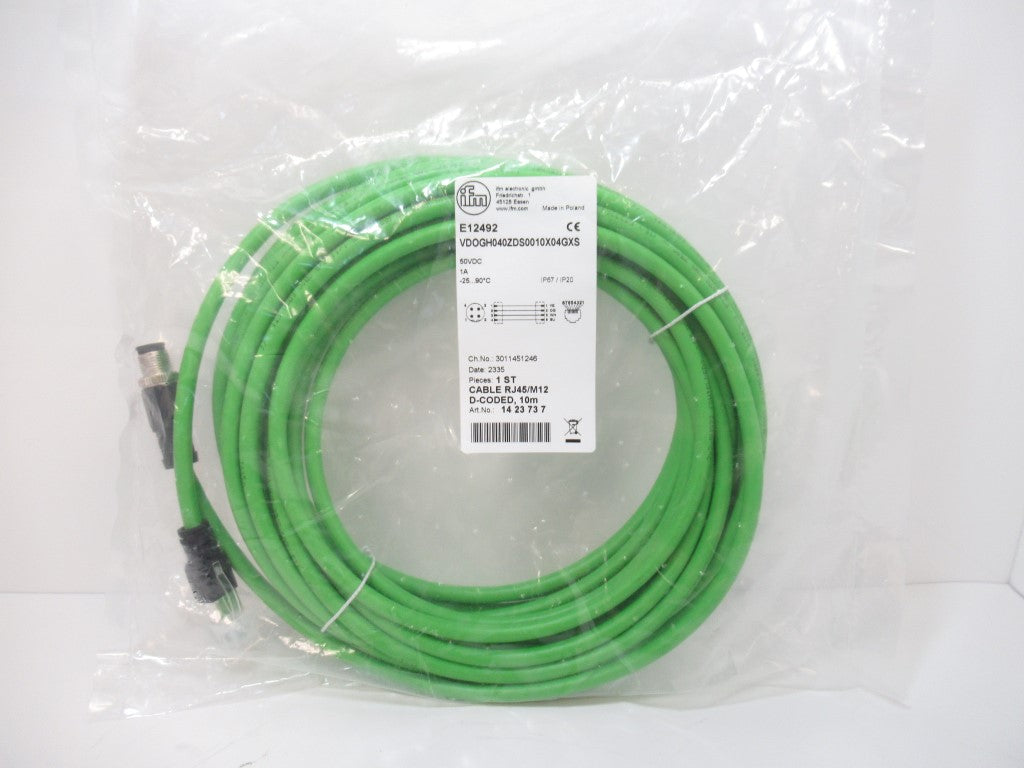 Ifm Electronic E12492 Ethernet Connection Cable RJ45/M12 D-Coded ...