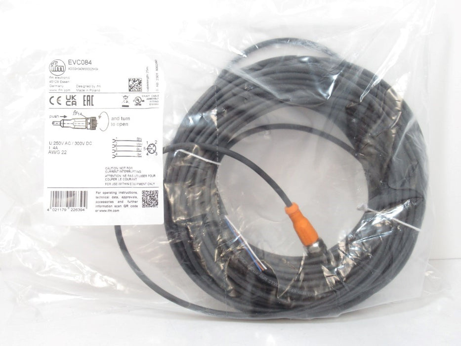 Ifm Electronic EVC084 ADOGH040MSS0025H04 Connecting Cable With Socket ...