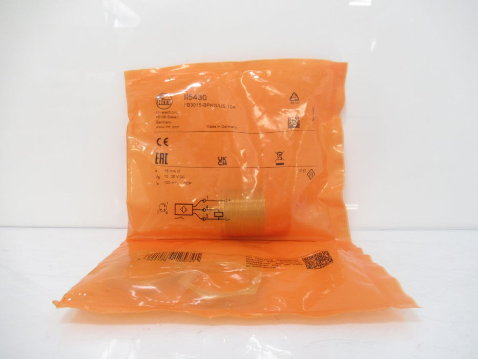Ifm Electronic II5430 IIB3015-BPKG/US-104 Inductive Sensor, M12, PNP ...