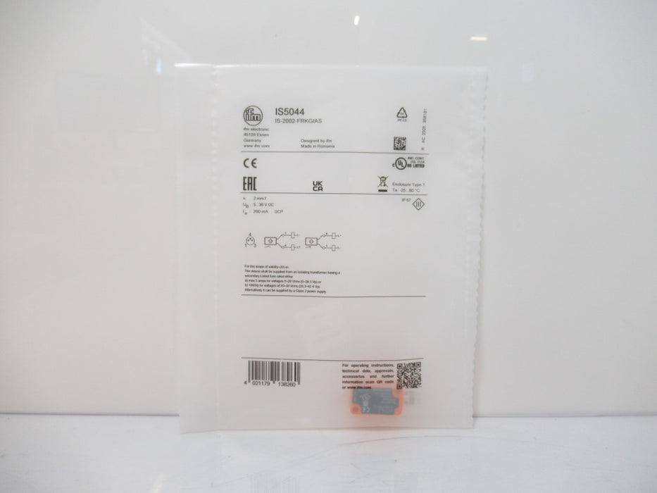 Ifm Electronic IS5044 IS-2002-FRKG/AS Inductive Sensor, 2mm, M8 ...