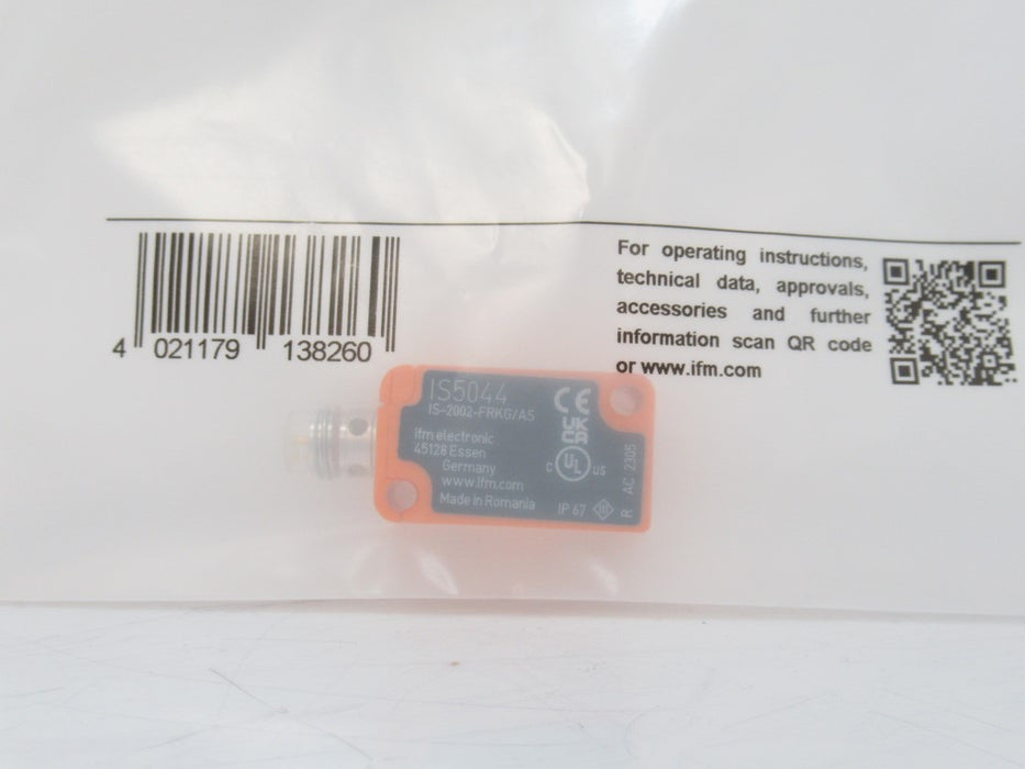 Ifm Electronic IS5044 IS-2002-FRKG/AS Inductive Sensor, 2mm, M8 ...
