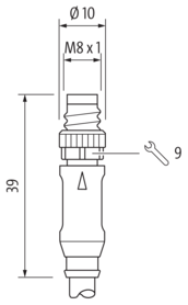 MurrElektronik 7000-88011-6310100 M8 Male 0° / M8 Female 0° Connecting Cable