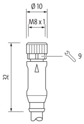 MurrElektronik 7000-08061-6511000 M8 Female 0° A-Cod With Cable