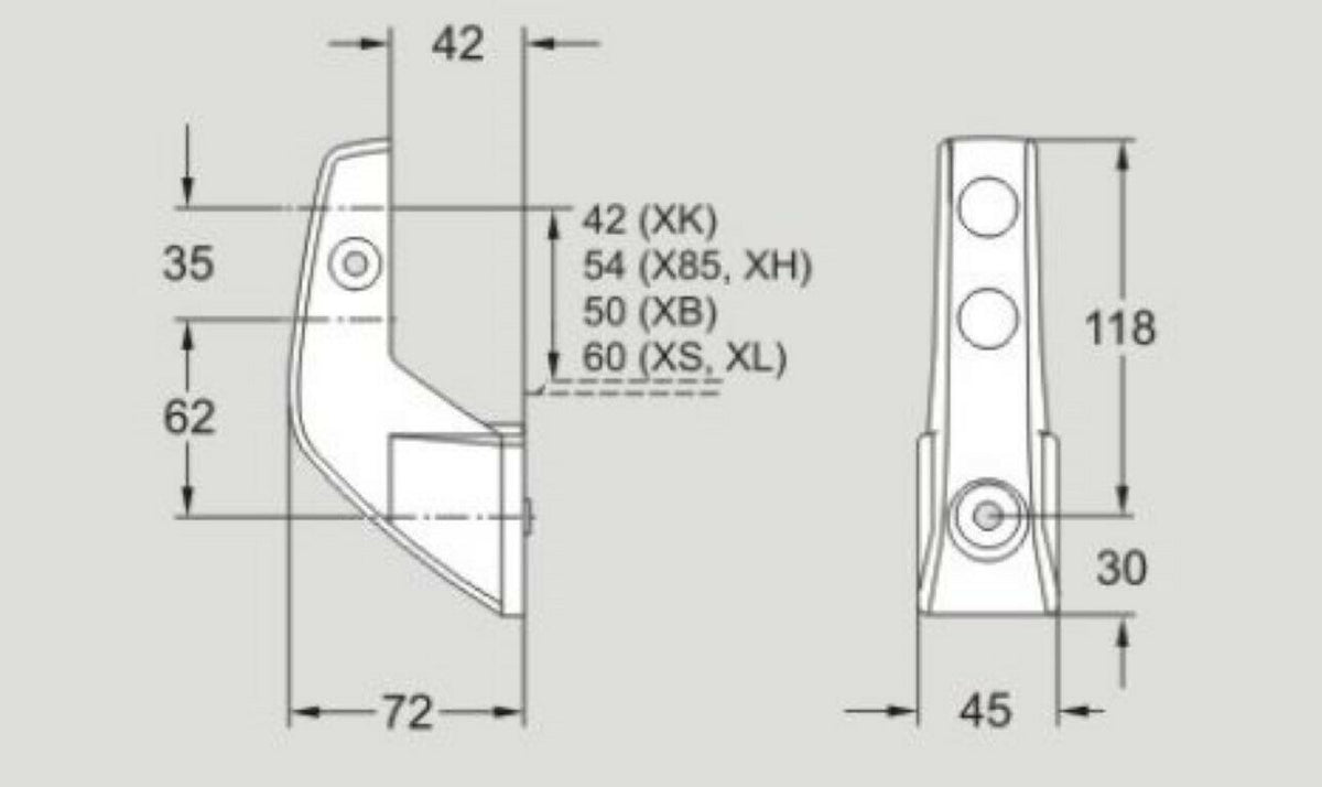 Flexlink XLRF 42X62 A35 XLRF42X62A35 Guide Rail Bracket