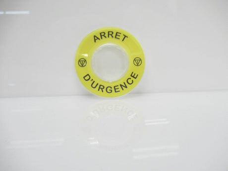 Schneider Electric ZBY9120 Arret D'urgence 3D Legend Plate, Sold By Unit