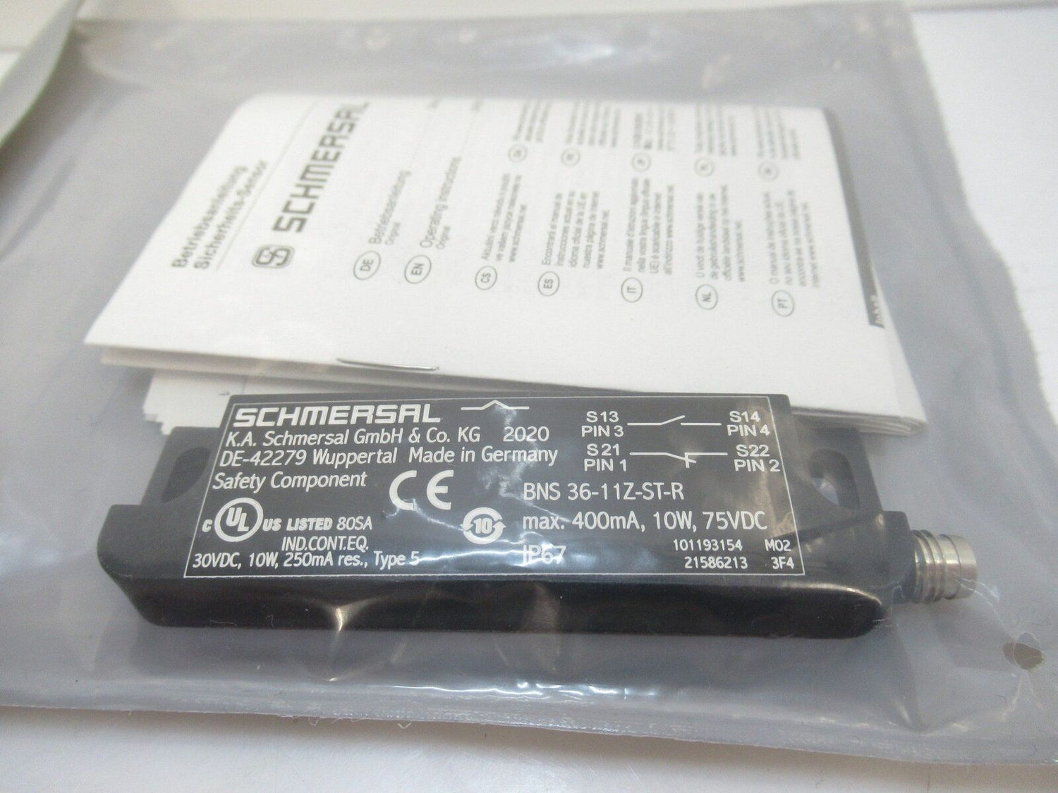 BNS 36-11Z-ST-R BNS3611ZSTR 101193154 Schmersal Coded Magnetic Safety Sensor