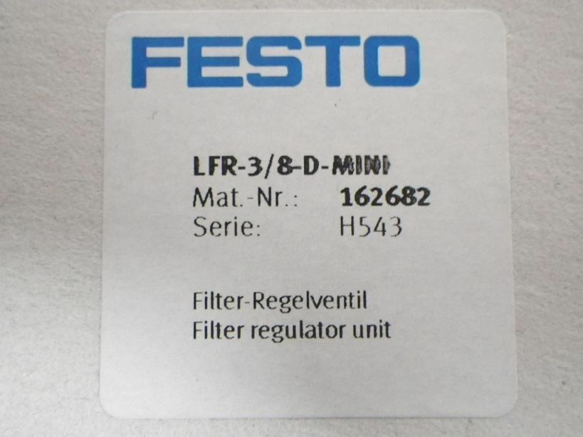 LFR-3/8-D-MINI 162682 Festo Filter Regulator With Pressure Gauge New In Box