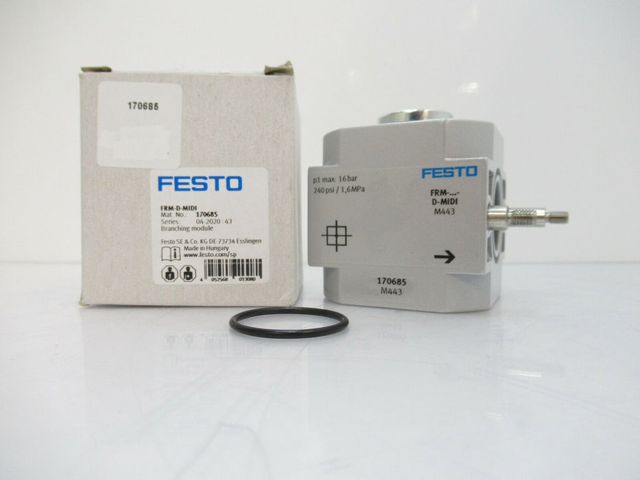 170685 FRM-D-MIDI FRMDMIDI Festo Branching Module, 4 Connections, New In Box