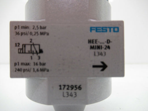 172956 HEE-D-MINI-24 Festo On-Off/Soft-Start Valves D Series New In Box