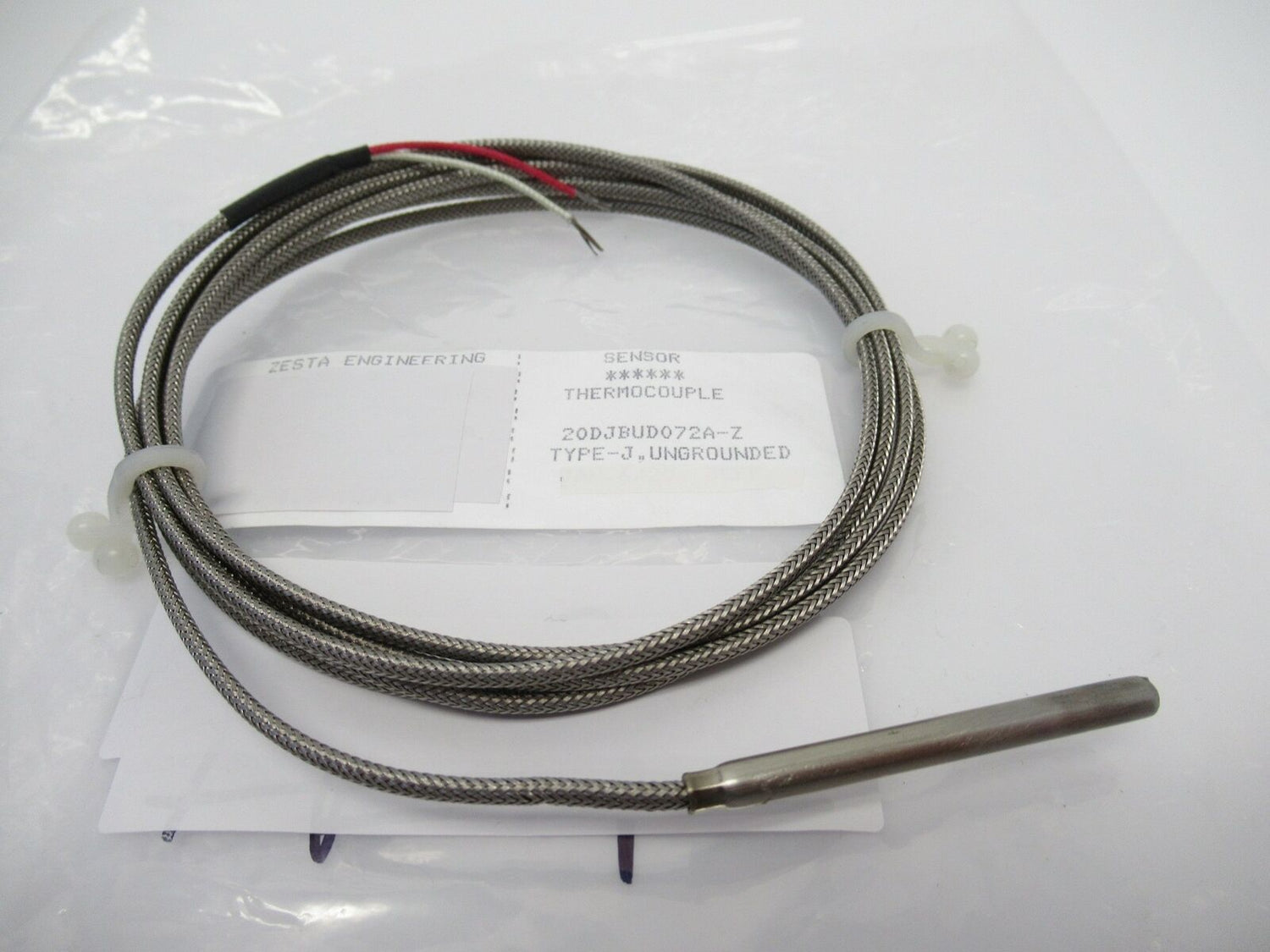 20DJBUD072A-Z 20DJBUD072AZ Zesta Rigid Sheath Thermocouple Type-J Ungrounded New