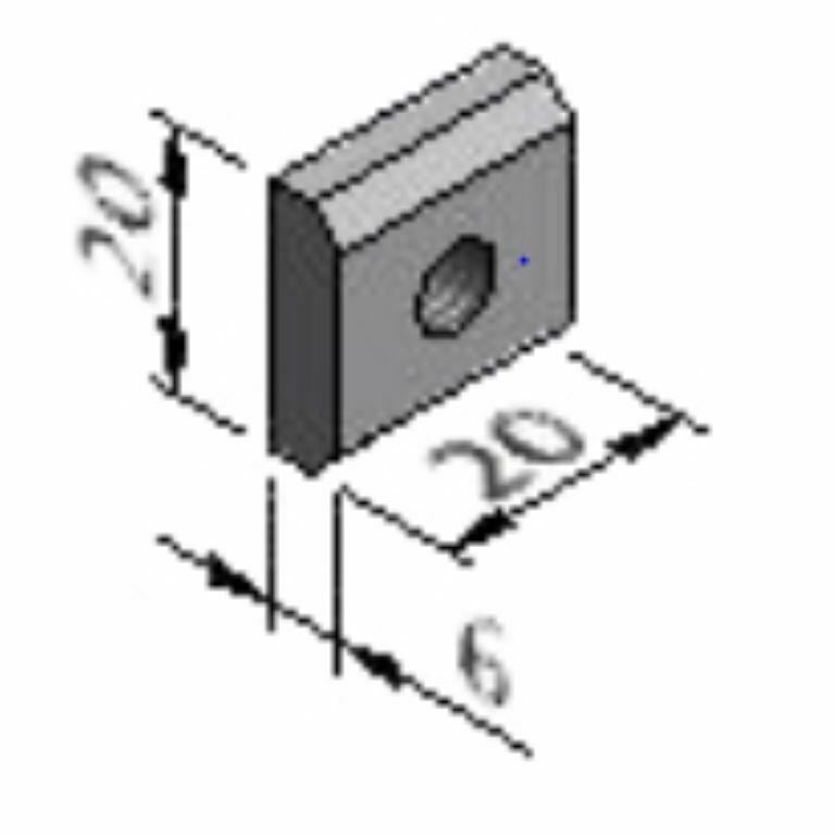 34.01.0001 MK Extrusion Nut 1,M8,Steel Zn (Sold By Lot Of 273 pcs New)