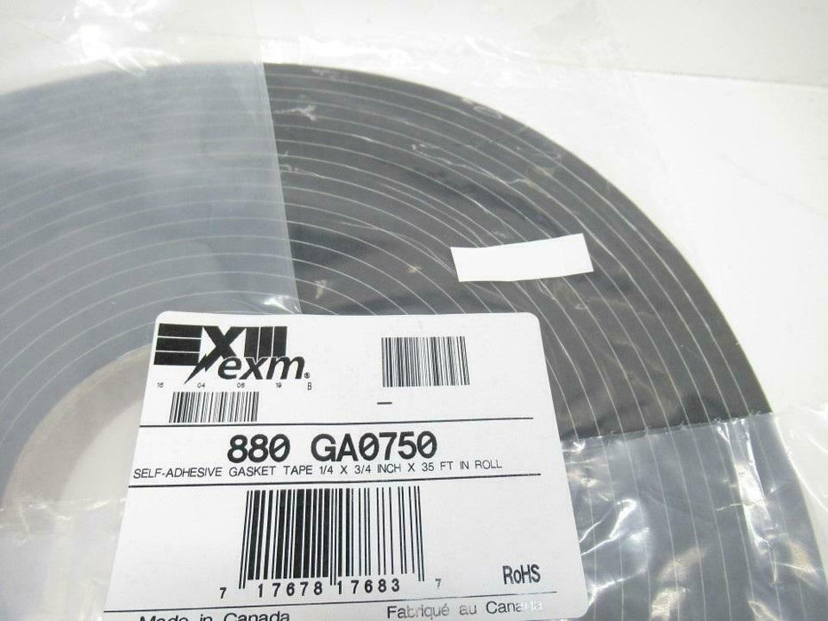 880 GA0750 EXM Self-Adhesive Gasket Tape 1/4 x 3/4 inch x 35 ft (New In Bag)