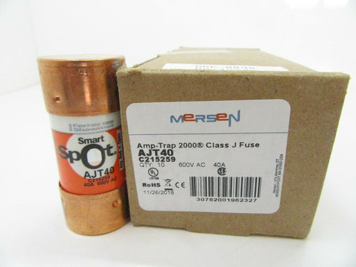 AJT40 Mersen Fuse Amp-Trap 2000 600V AC 40A Sold Per Pack Of 10, New
