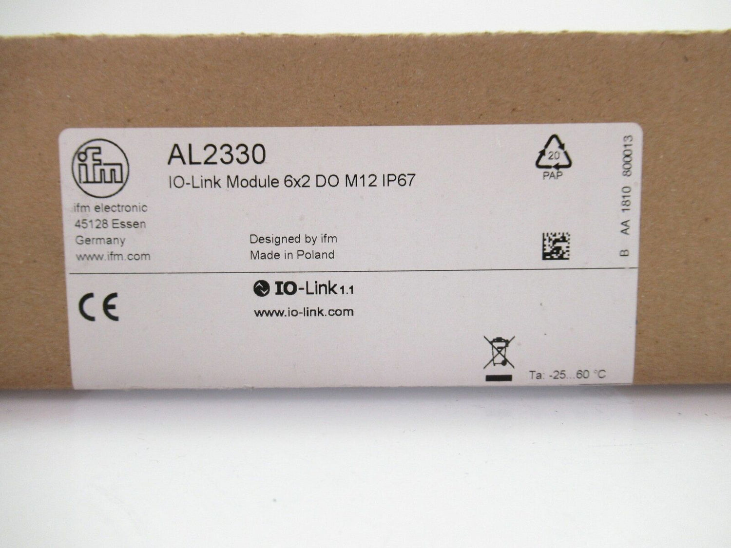 AL2330 Ifm Electronic IO-Link CompactLine Module 6x2 DO M12 IP67