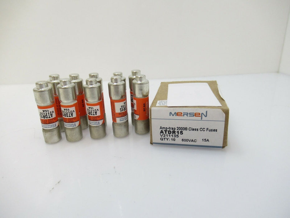 ATDR15 Mersen Amp-Trap 2000 Class CC Fuses 15 A, 600V AC, Sold Per Pack Of 10