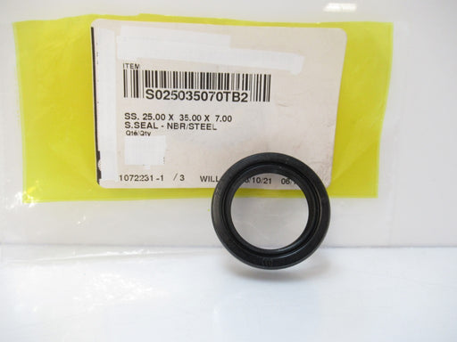 S025035070TC Oil Seal SS. 25.00 x 35.00 x 7.00 mm S.Seal-NBR/Steel (New No Box)
